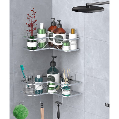 Rebrilliant Limbert Adhesive Stainless Steel Shower Caddy & Reviews